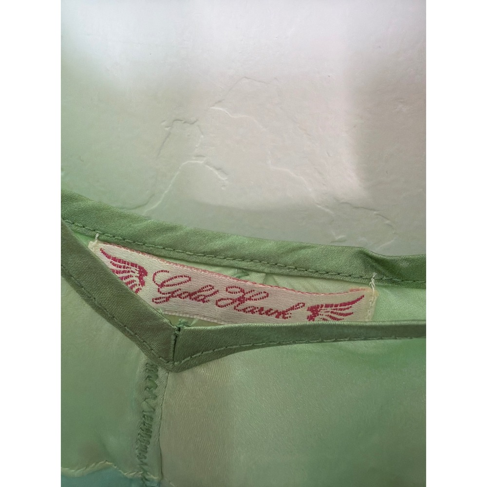 Gold Hawk Silk Lace Cami Tank Lime Sherbet Green Adjustable Strap Size M NWT - Picture 2 of 4
